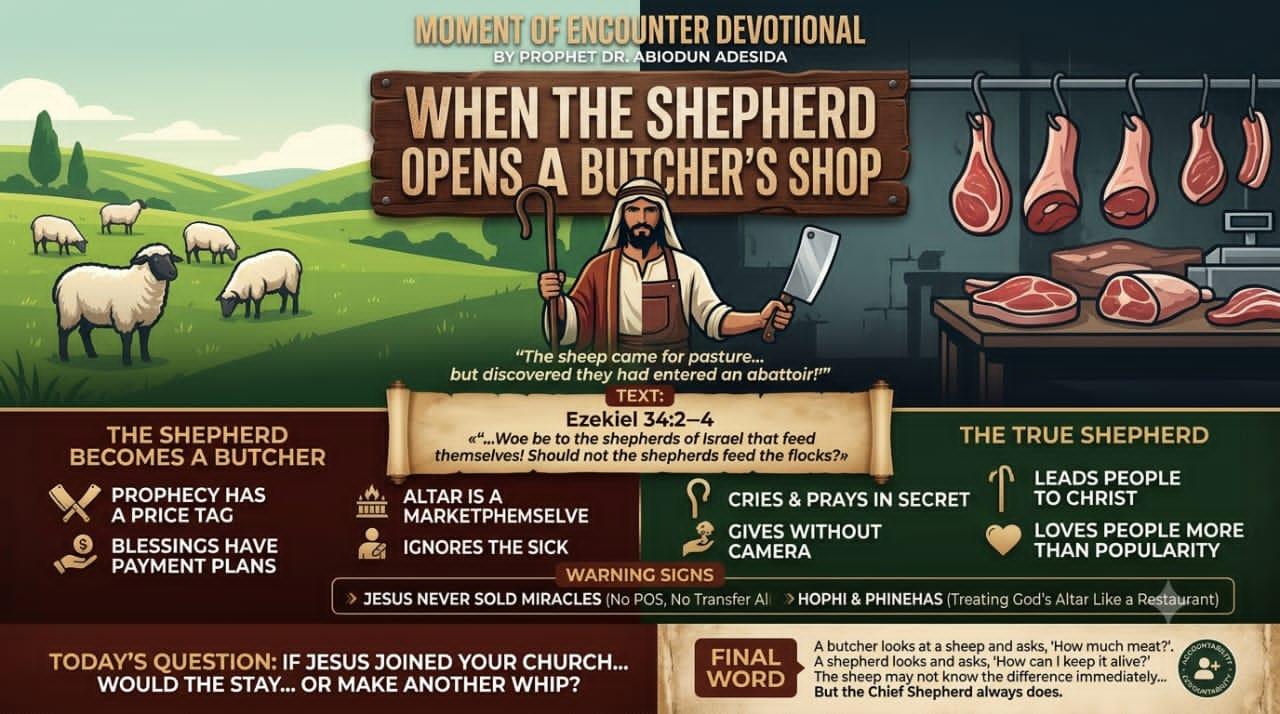WHEN THE SHEPHERD OPENS A BUTCHER'S SHOP